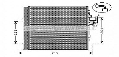 AVA QUALITY COOLING vo5161d -  Конденсатор, кондиционер